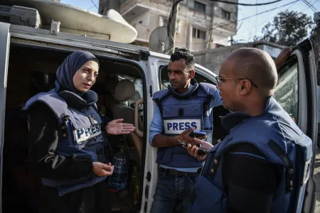 Journalists working in Gaza