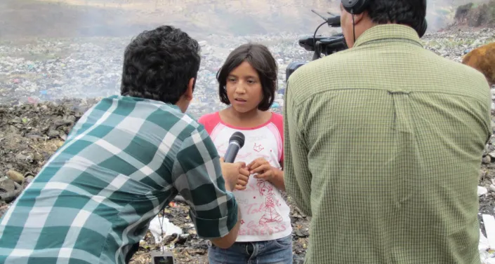 Girl interviewed in Nicaragua