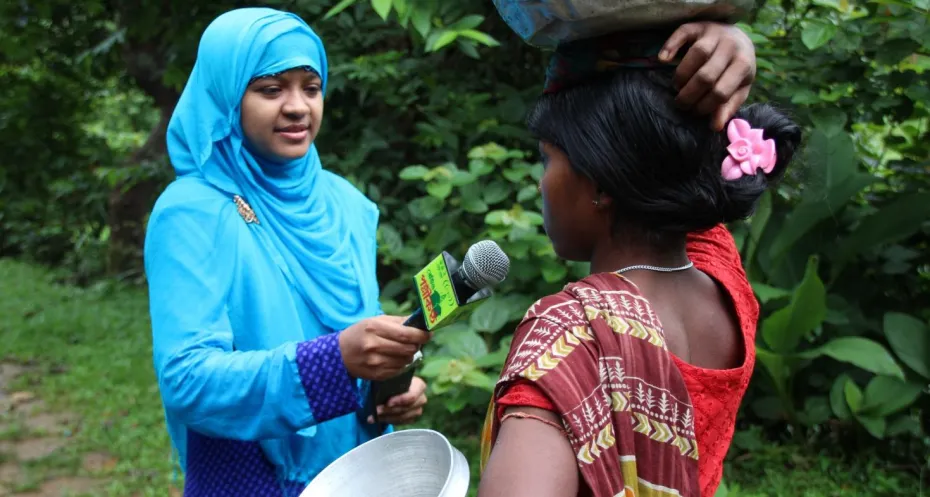 Journalist at work in Bangladesh