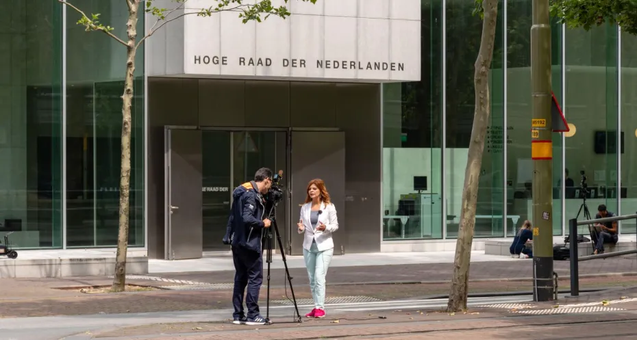 Journalisten aan het werk in Nederland